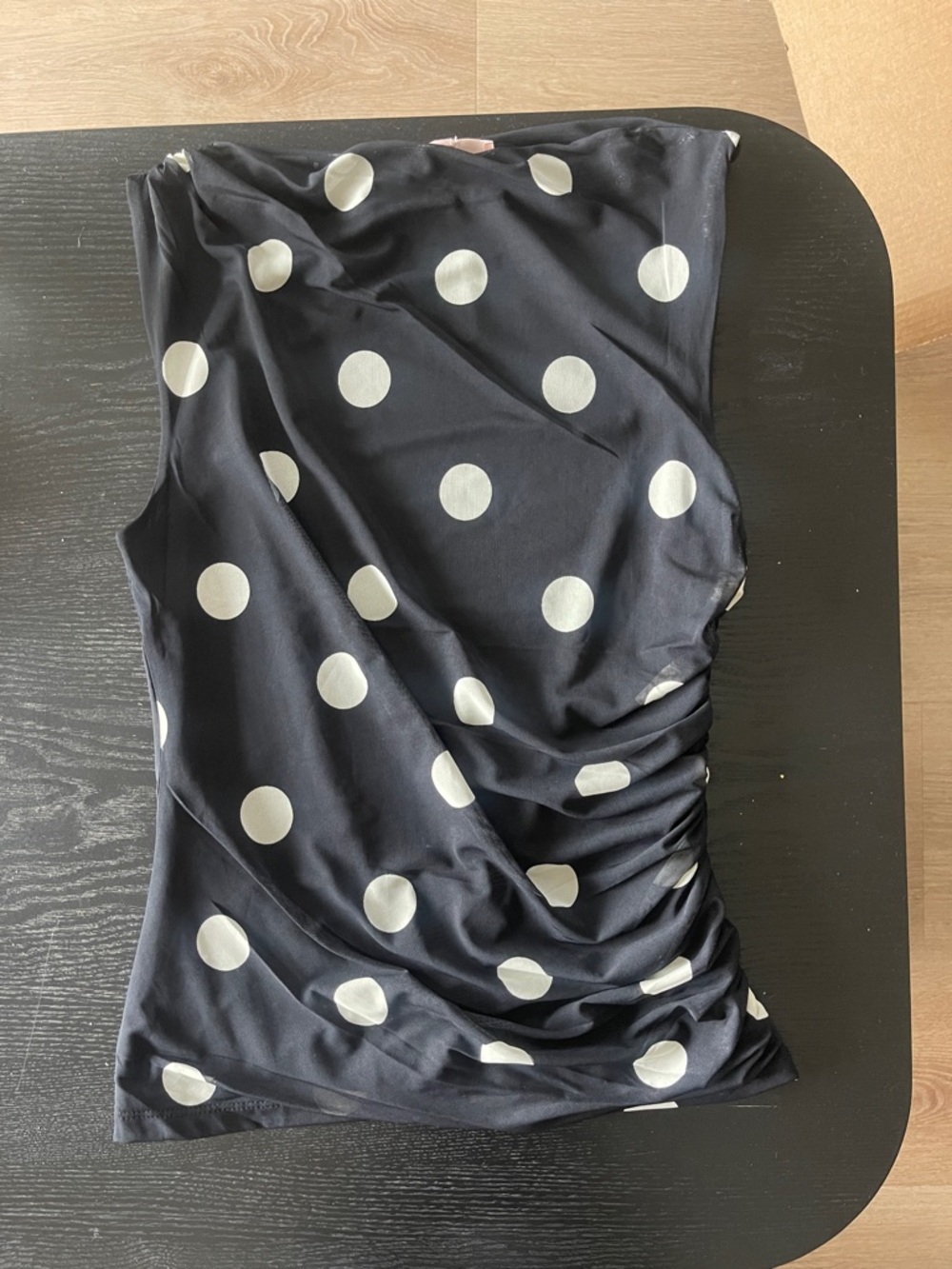 Navy Polka Dot Top